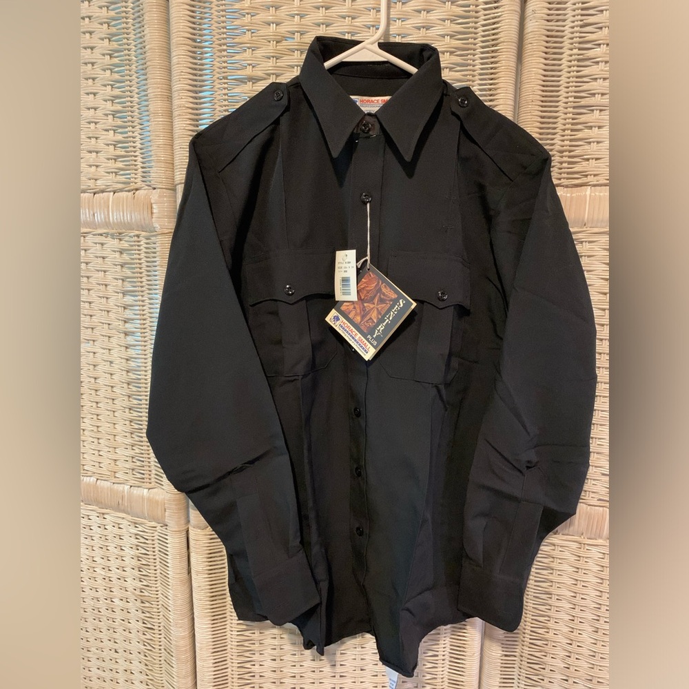 Horace Small Sentry Plus 15 1/2 - 34 Black Men’s Uniform Shirt BNWT